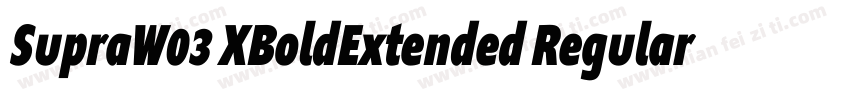 SupraW03 XBoldExtended Regular字体转换